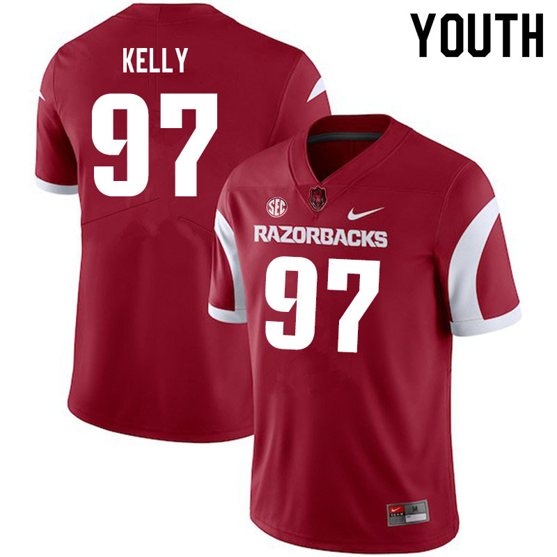 Youth #97 Xavier Kelly Arkansas Razorbacks College Football Jerseys Sale-Cardinal - Click Image to Close